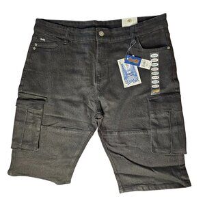 Size 40 Mens Black Stretch Cargo Shorts By Brooklyns Best. Stylish Design